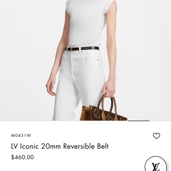 LV Icon Reversible 20mm Reversible Belt - Picture 3 of 8